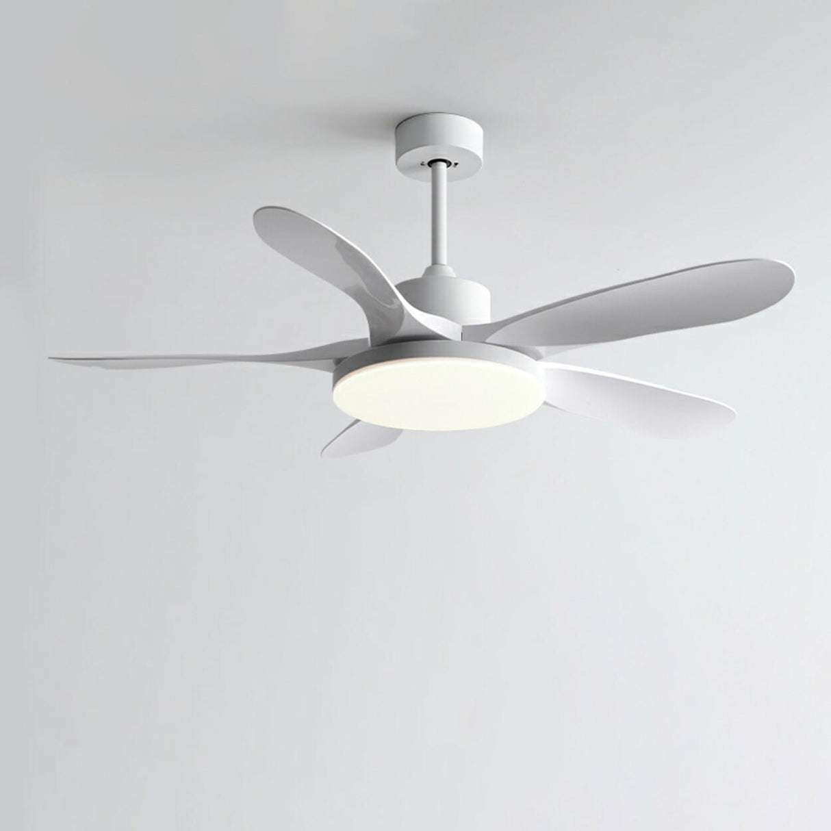 Modern Simple Wooden Blade Ceiling Fan with LED Light Image - 13