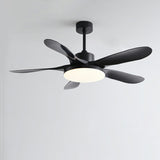 Modern Simple Wooden Blade Ceiling Fan with LED Light Image - 15