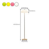 Modern Simple Yellow Dome Metal LED Floor Lamp #size