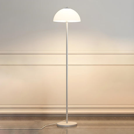 Modern Simple Yellow Dome Metal LED Floor Lamp Image - 2