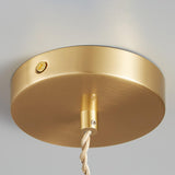 Modern Simplicity Gold Clear Glass Dining Room Pendant Light Image - 13