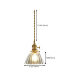 Modern Simplicity Gold Clear Glass Dining Room Pendant Light Image - 18