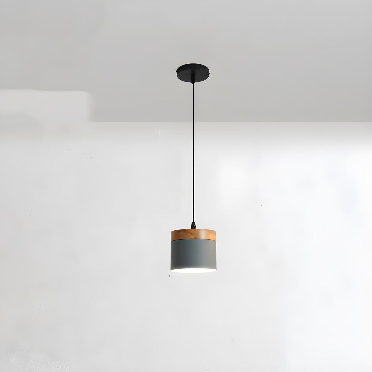 Modern Simplicity Metal Cylinder Metal Bedroom Pendant Light Image - 10