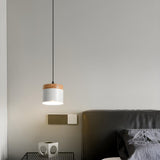 Modern Simplicity Metal Cylinder Metal Bedroom Pendant Light Image - 13