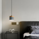 Modern Simplicity Metal Cylinder Metal Bedroom Pendant Light Image - 6