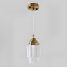 Modern Simplistic Geometric White Glass Pendant Light Image - 6