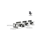 Modern Single Pedestal Office Desk Set with Storage Drawers Image - 43