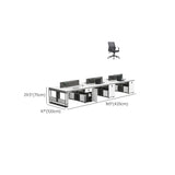 Modern Single Pedestal Office Desk Set with Storage Drawers Image - 46