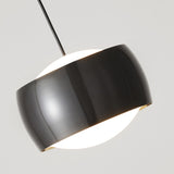 Modern Single Sphere Black Metal Bedroom Pendant Light Image - 11