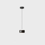 Modern Single Sphere Black Metal Bedroom Pendant Light Image - 3