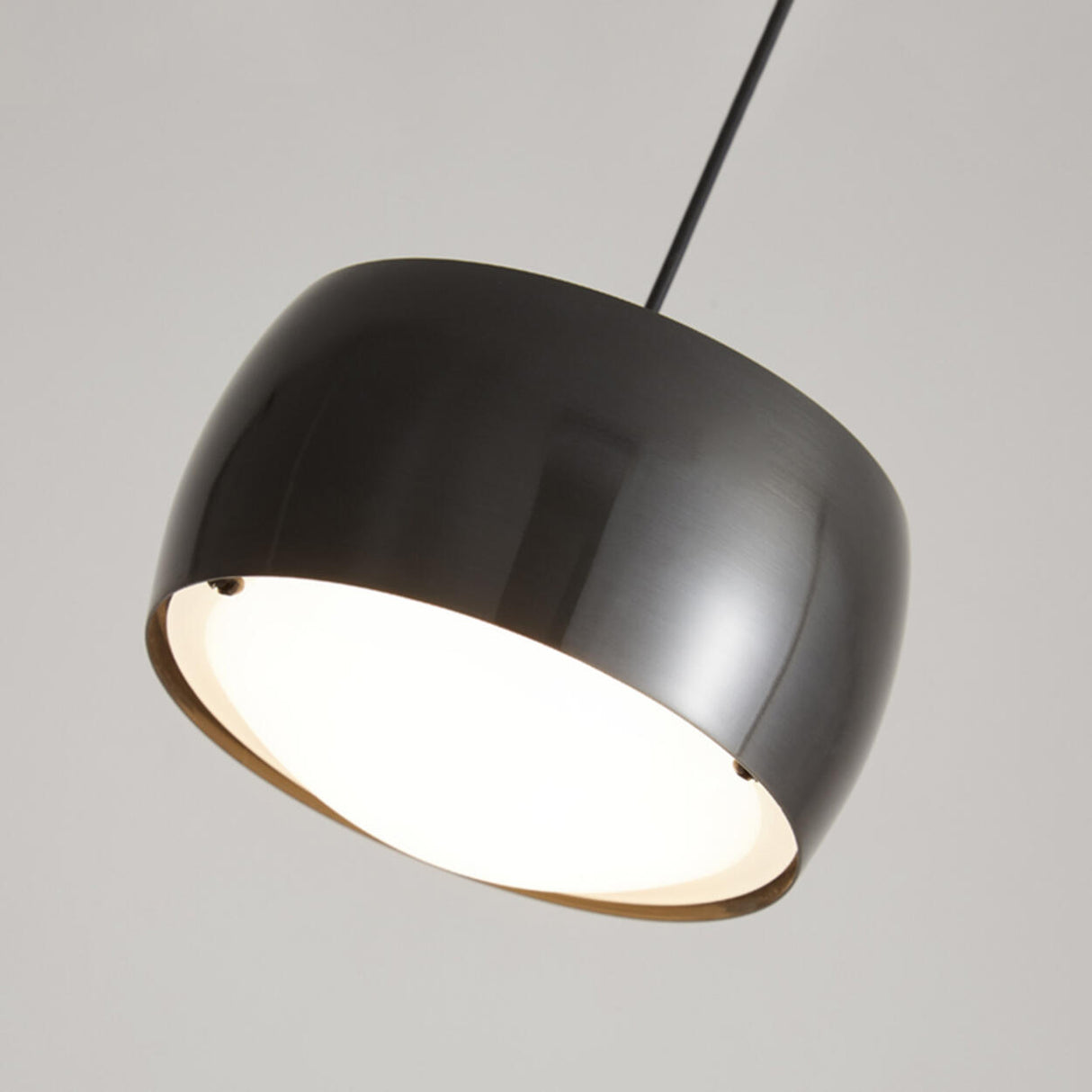 Modern Single Sphere Black Metal Bedroom Pendant Light Image - 9