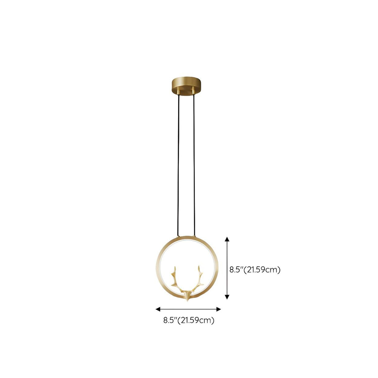 Modern Sitting Figure Circular Bedroom Pendant Light Image - 14