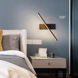 Modern Slant LED Bedroom Vanity Wall Light Fixture Image - 4