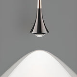 Modern Sleek Black Cone Pendant Light Bedroom Image - 10