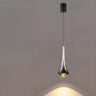 Modern Sleek Black Cone Pendant Light Bedroom Image - 2