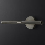 Modern Sleek Black Cylinder LED Bathroom Vanity Light Image - 11