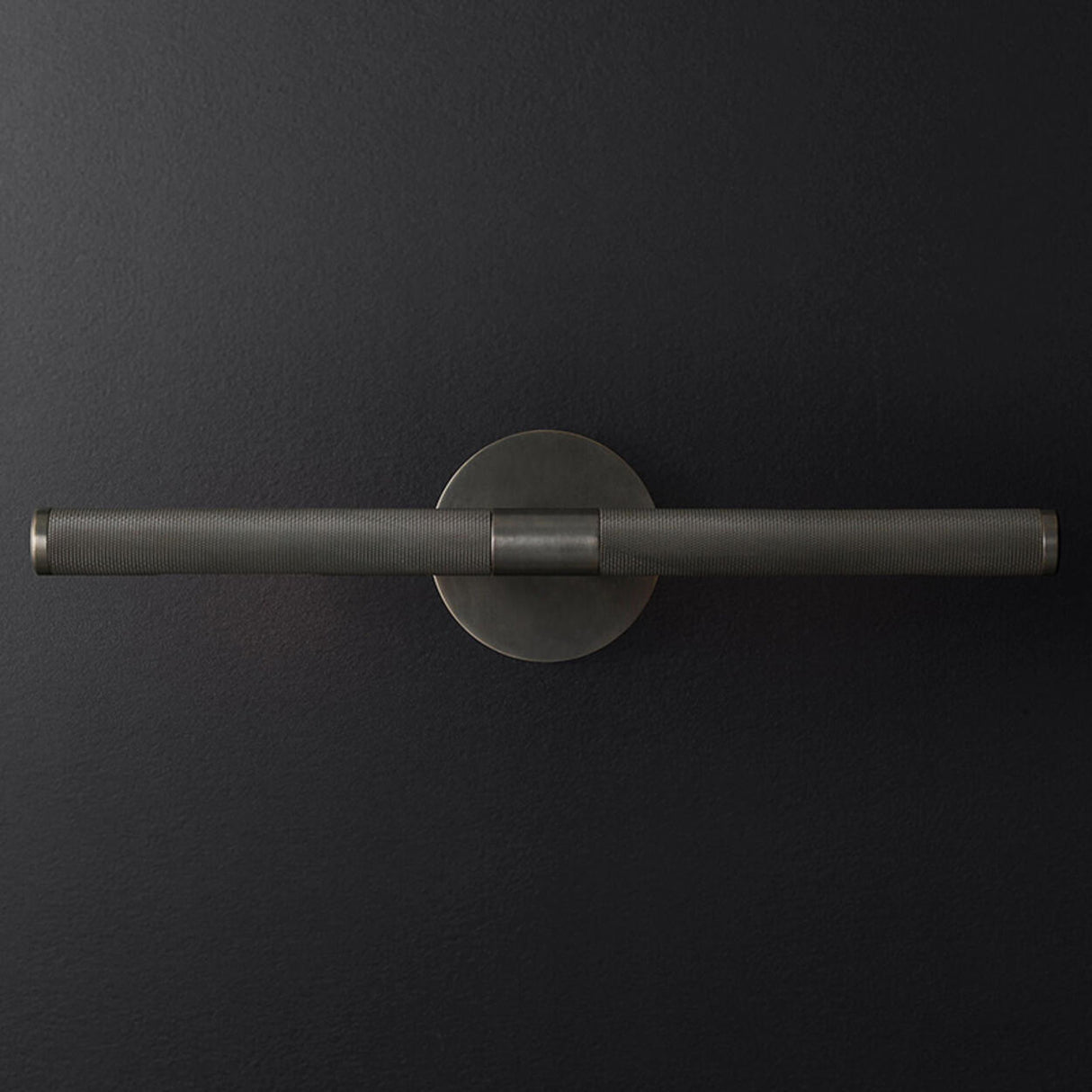 Modern Sleek Black Cylinder LED Bathroom Vanity Light Image - 5