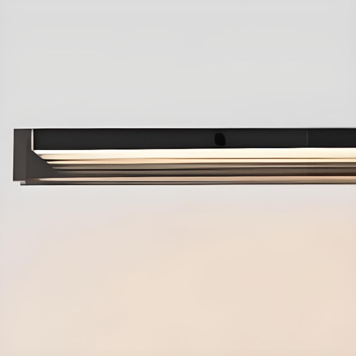 Modern Sleek Black Linear LED Kitchen Island Light Image - 10