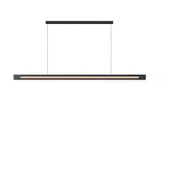 Modern Sleek Black Linear LED Kitchen Island Light Image - 11