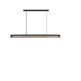 Modern Sleek Black Linear LED Kitchen Island Light Image - 4