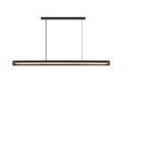 Modern Sleek Black Linear LED Kitchen Island Light Image - 5