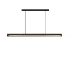 Modern Sleek Black Linear LED Kitchen Island Light Image - 8