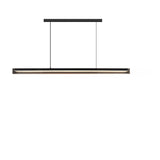 Modern Sleek Black Linear LED Kitchen Island Light Image - 9