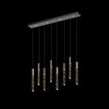 Modern Sleek Geometric Crystal Island Pendant Light Image - 5