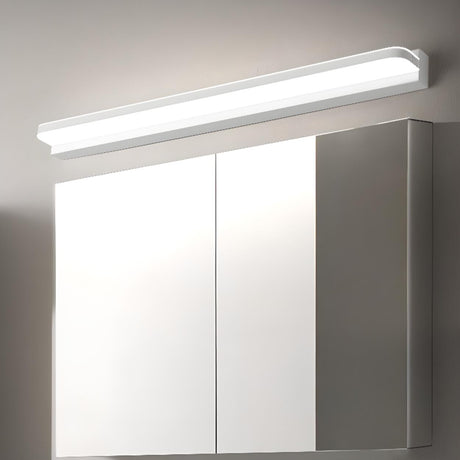 Modern Sleek Geometric Sliver LED Vanity Light Image - 2