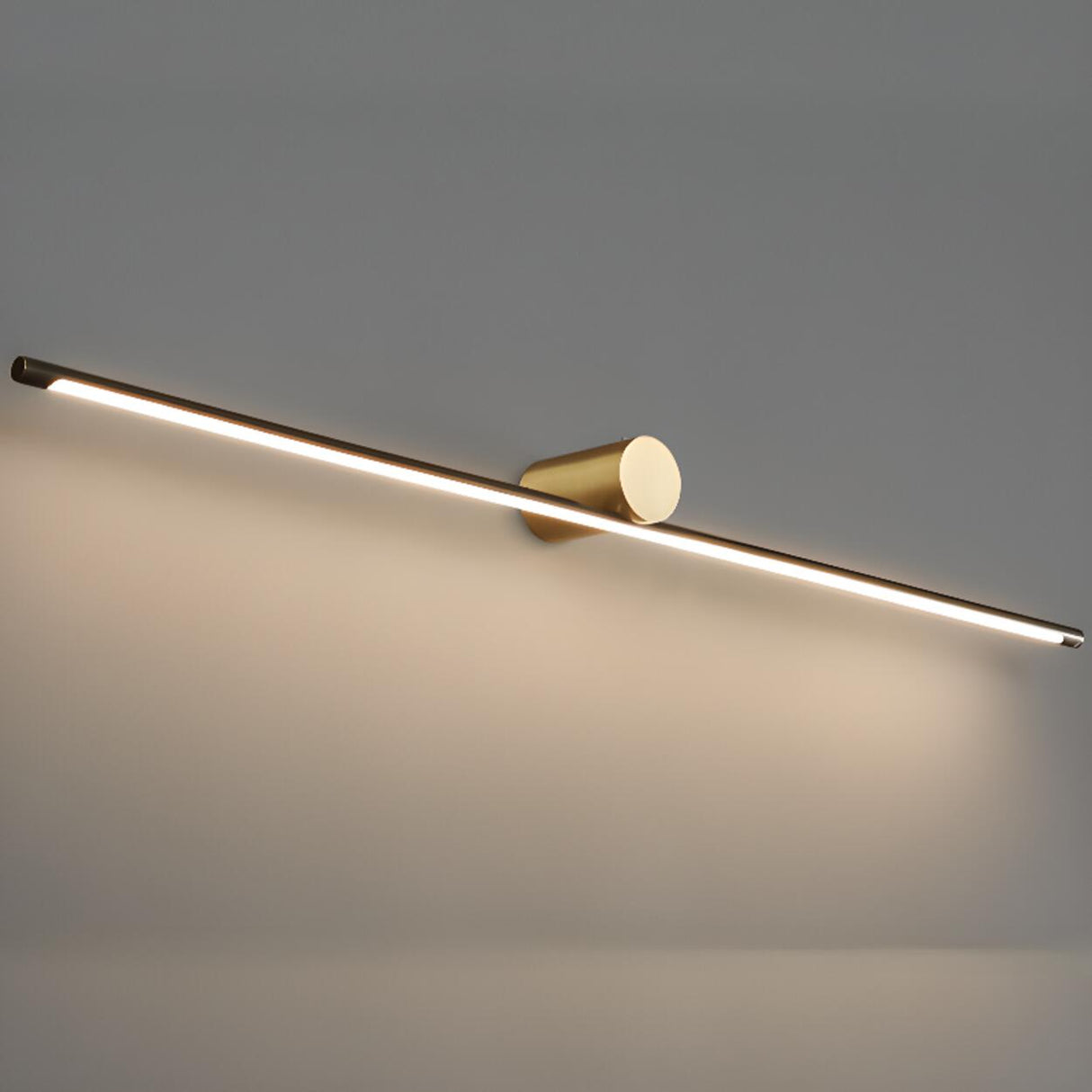 Modern Sleek Gold Linear LED Bathroom Vanity Light Image - 10