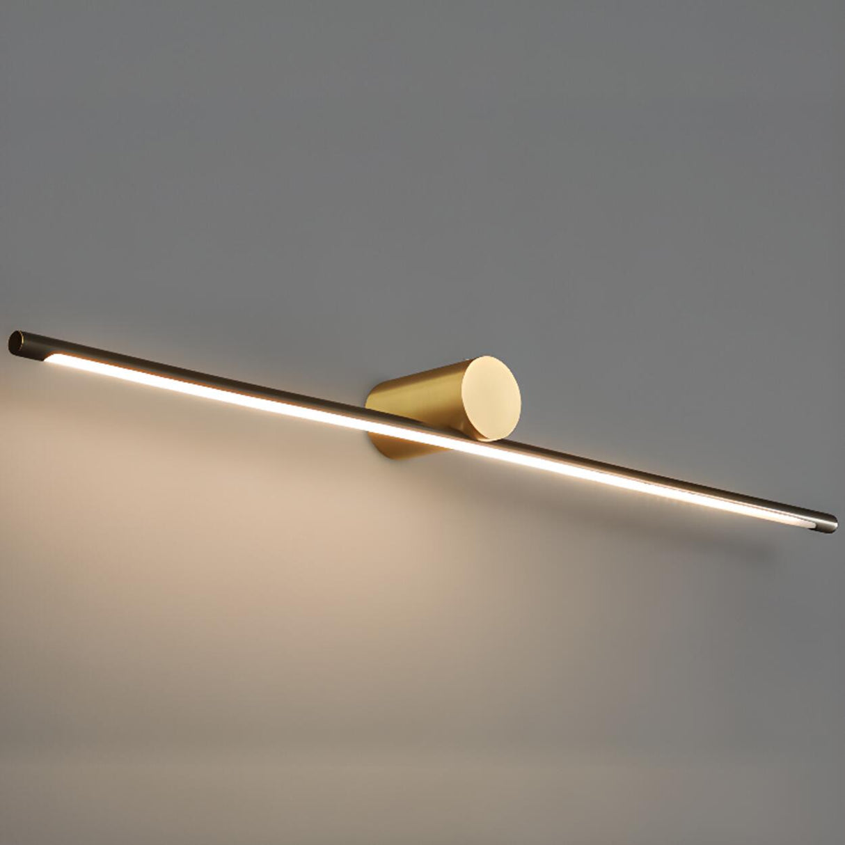 Modern Sleek Gold Linear LED Bathroom Vanity Light Image - 12