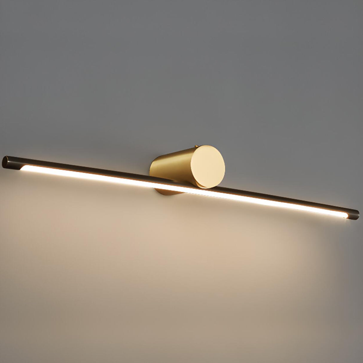 Modern Sleek Gold Linear LED Bathroom Vanity Light Image - 14