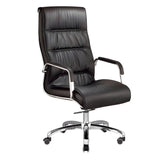 Modern Sleek Leather Brown Adjustable Comfort Office Chair Image - 9