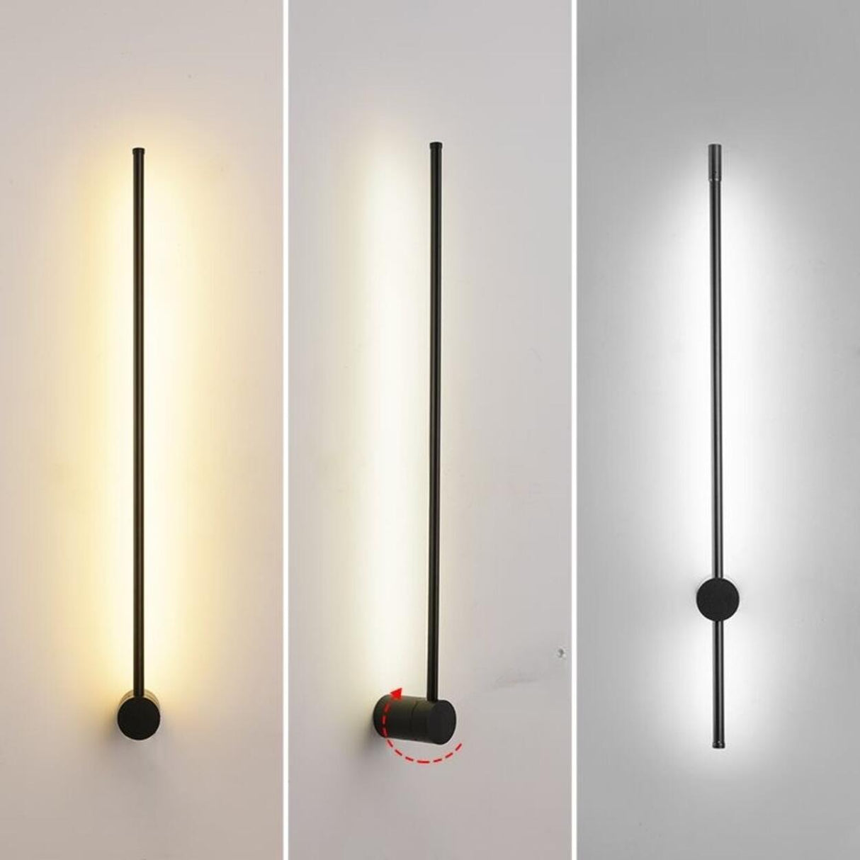 Modern Sleek Linear Metal LED Wall Sconce Light Image - 17