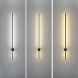 Modern Sleek Linear Metal LED Wall Sconce Light Image - 18