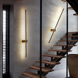 Modern Sleek Linear Metal LED Wall Sconce Light Image - 2