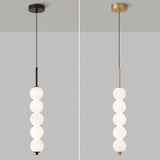 Modern Sleek Multi Globe Glass Bedroom Pendant Light Image - 12