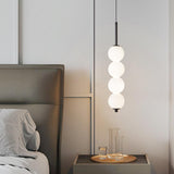 Modern Sleek Multi Globe Glass Bedroom Pendant Light Image - 3