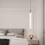 Modern Sleek Multi Globe Glass Bedroom Pendant Light Image - 8