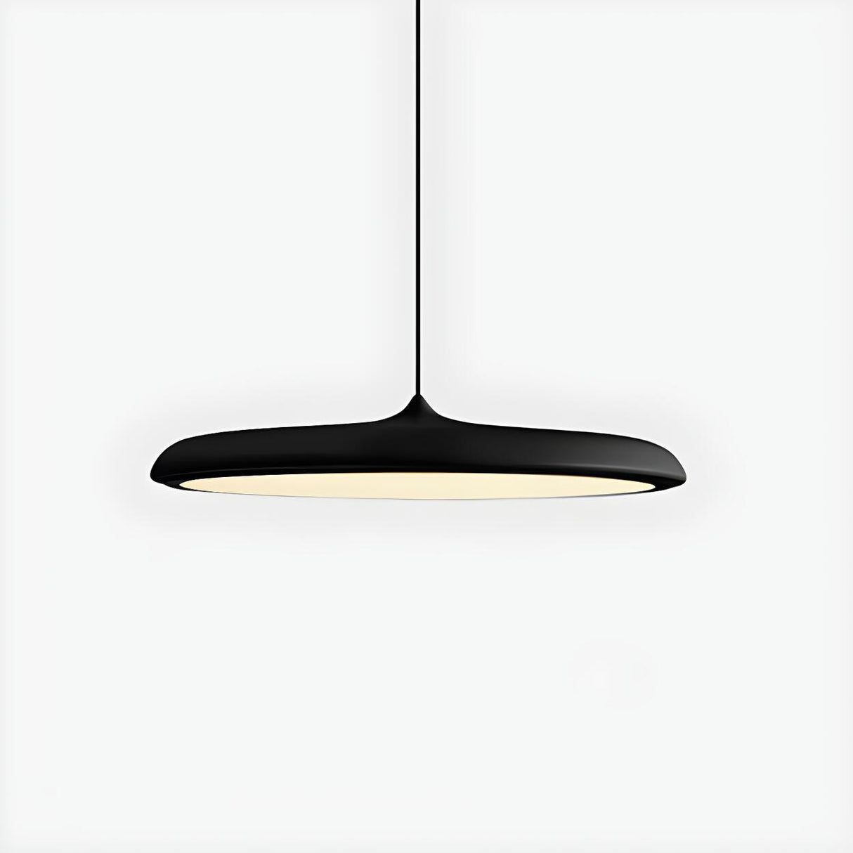 Modern Sleek Round Disc LED Dining Room Pendant Light Image - 11