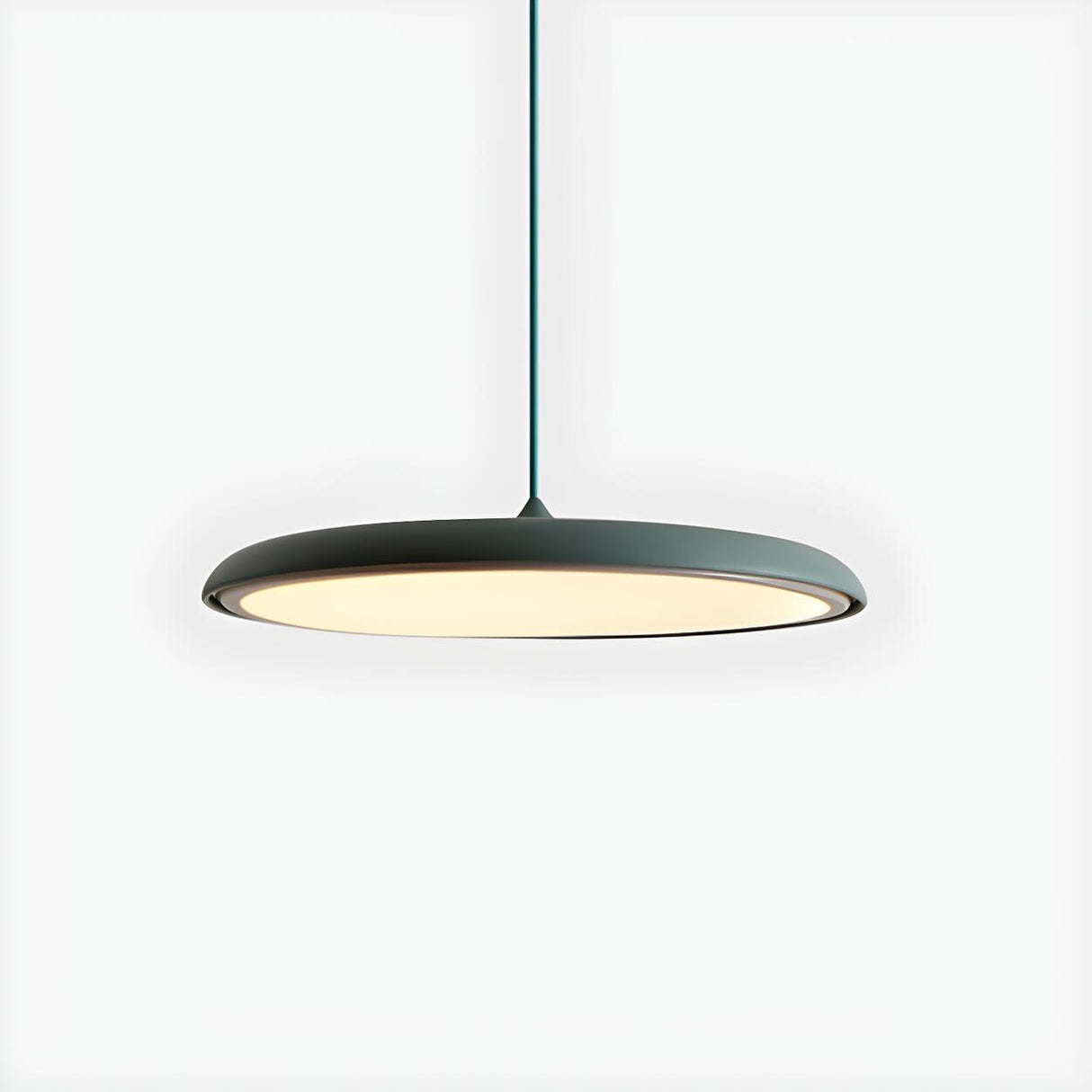 Modern Sleek Round Disc LED Dining Room Pendant Light Image - 14