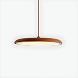 Modern Sleek Round Disc LED Dining Room Pendant Light Image - 16