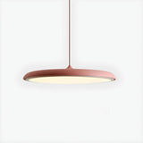 Modern Sleek Round Disc LED Dining Room Pendant Light Image - 18