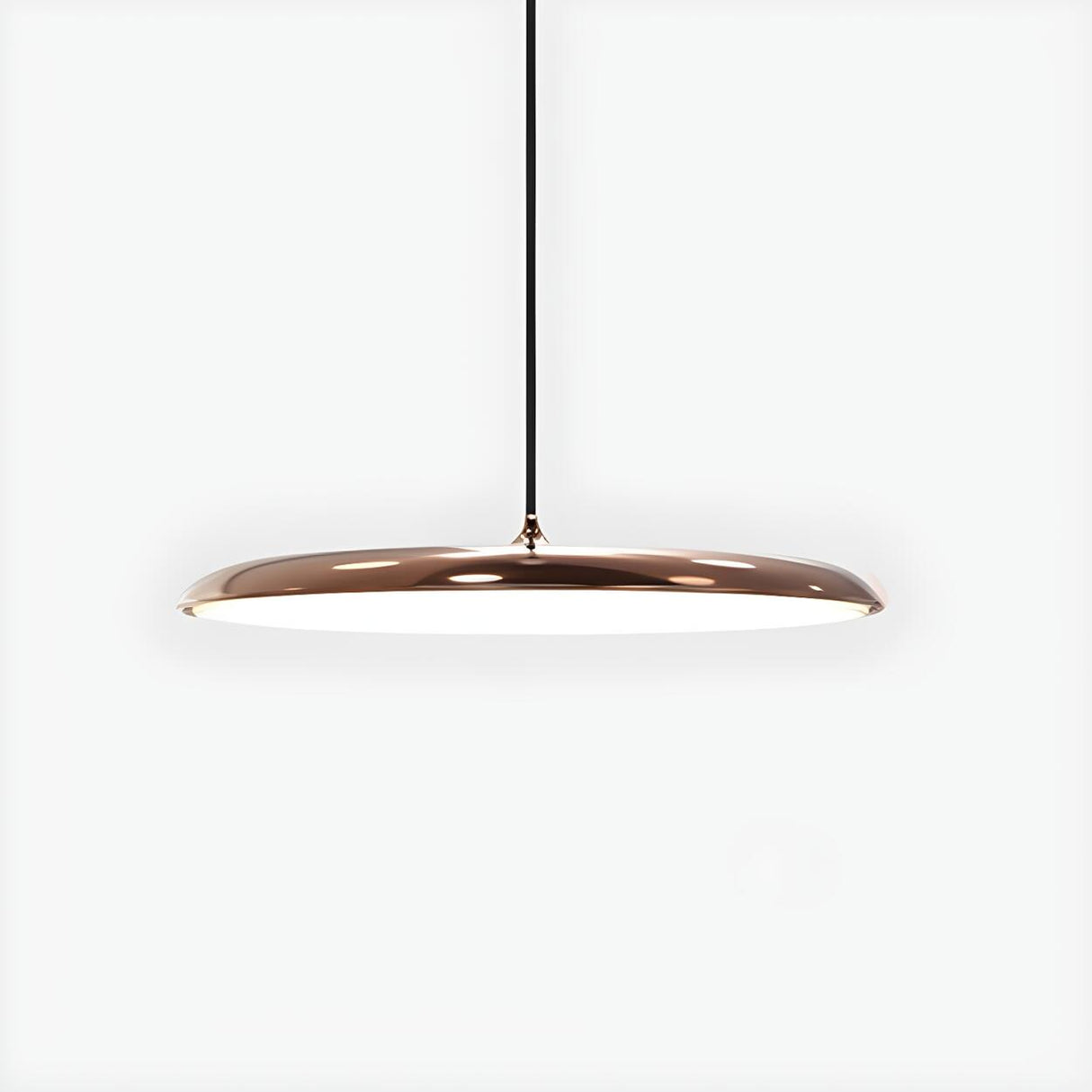 Modern Sleek Round Disc LED Dining Room Pendant Light Image - 19