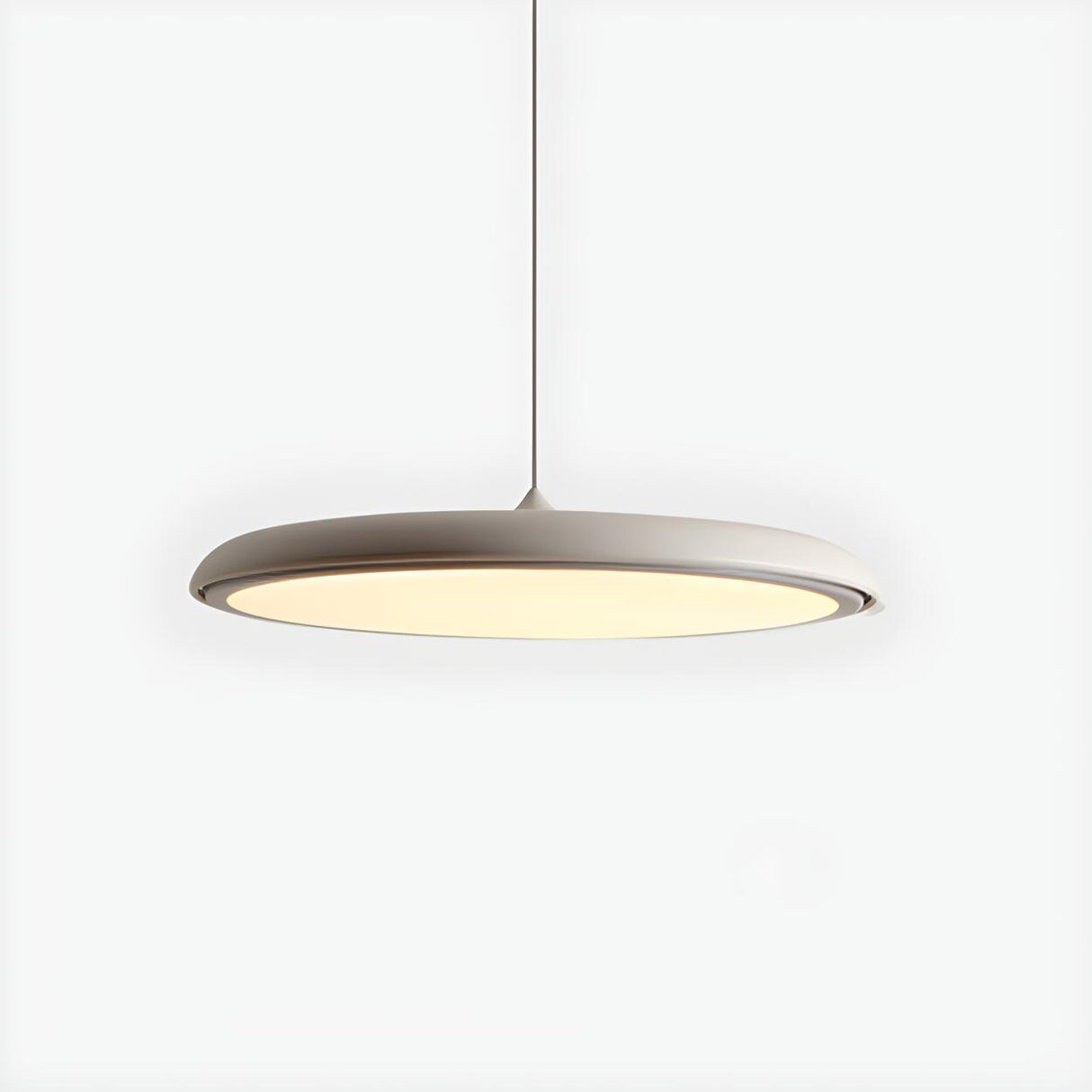 Modern Sleek Round Disc LED Dining Room Pendant Light Image - 20