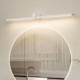 Modern Sleek White Linear Plastic LED Vanity Light  Image - 1