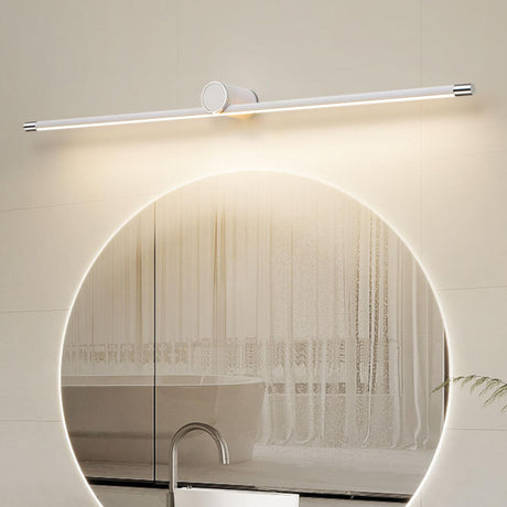 Modern Sleek White Linear Plastic LED Vanity Light  Image - 1