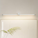 Modern Sleek White Linear Plastic LED Vanity Light  Image - 2