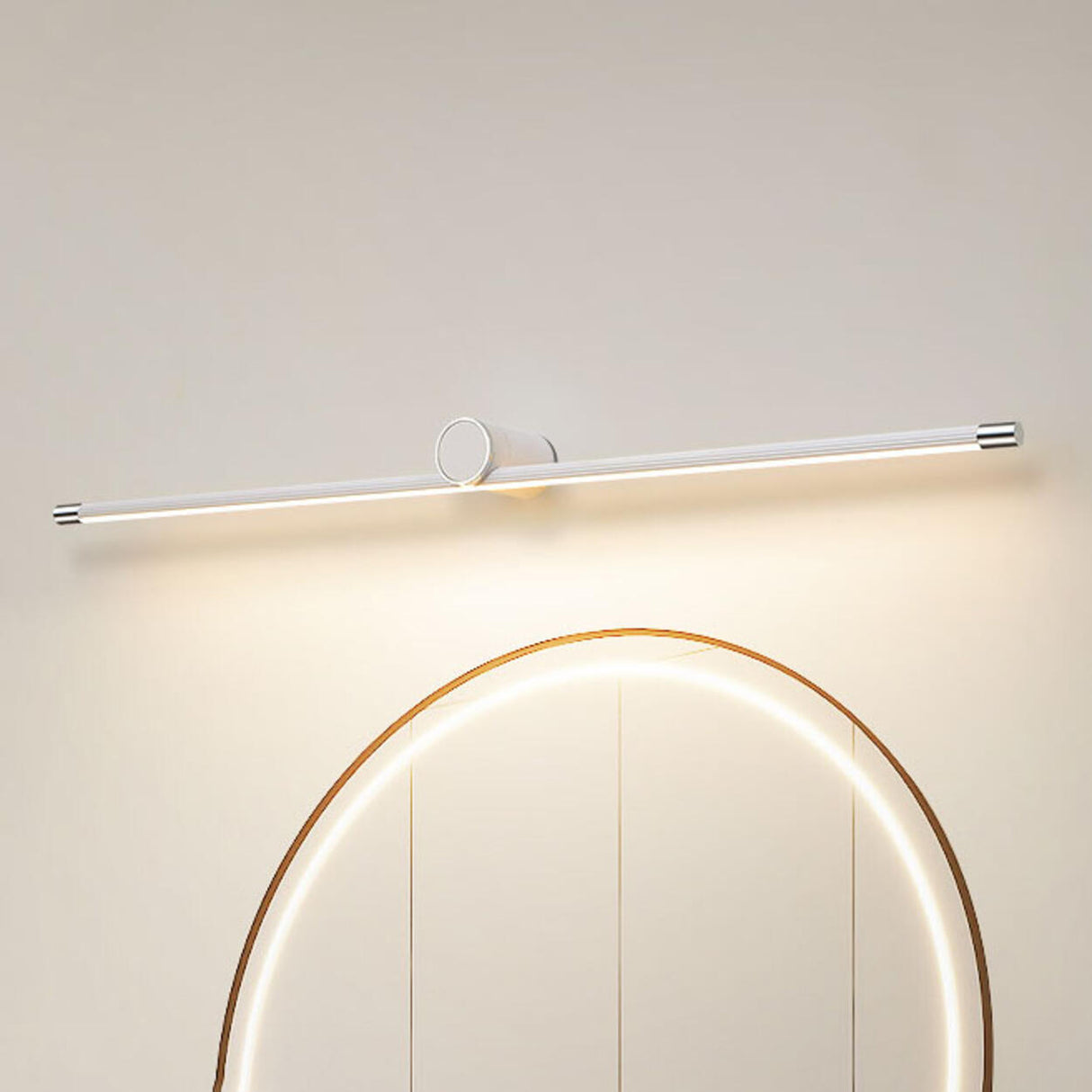 Modern Sleek White Linear Plastic LED Vanity Light  Image - 20