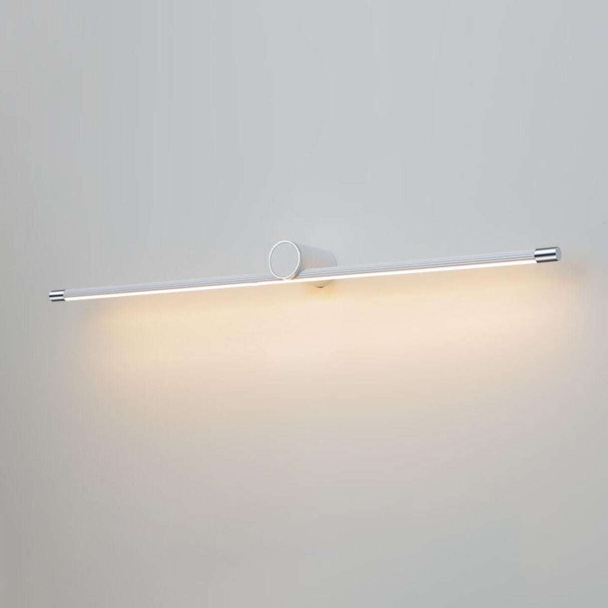 Modern Sleek White Linear Plastic LED Vanity Light  Image - 7